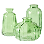 Sage Glass Bud Vases – Set of 3