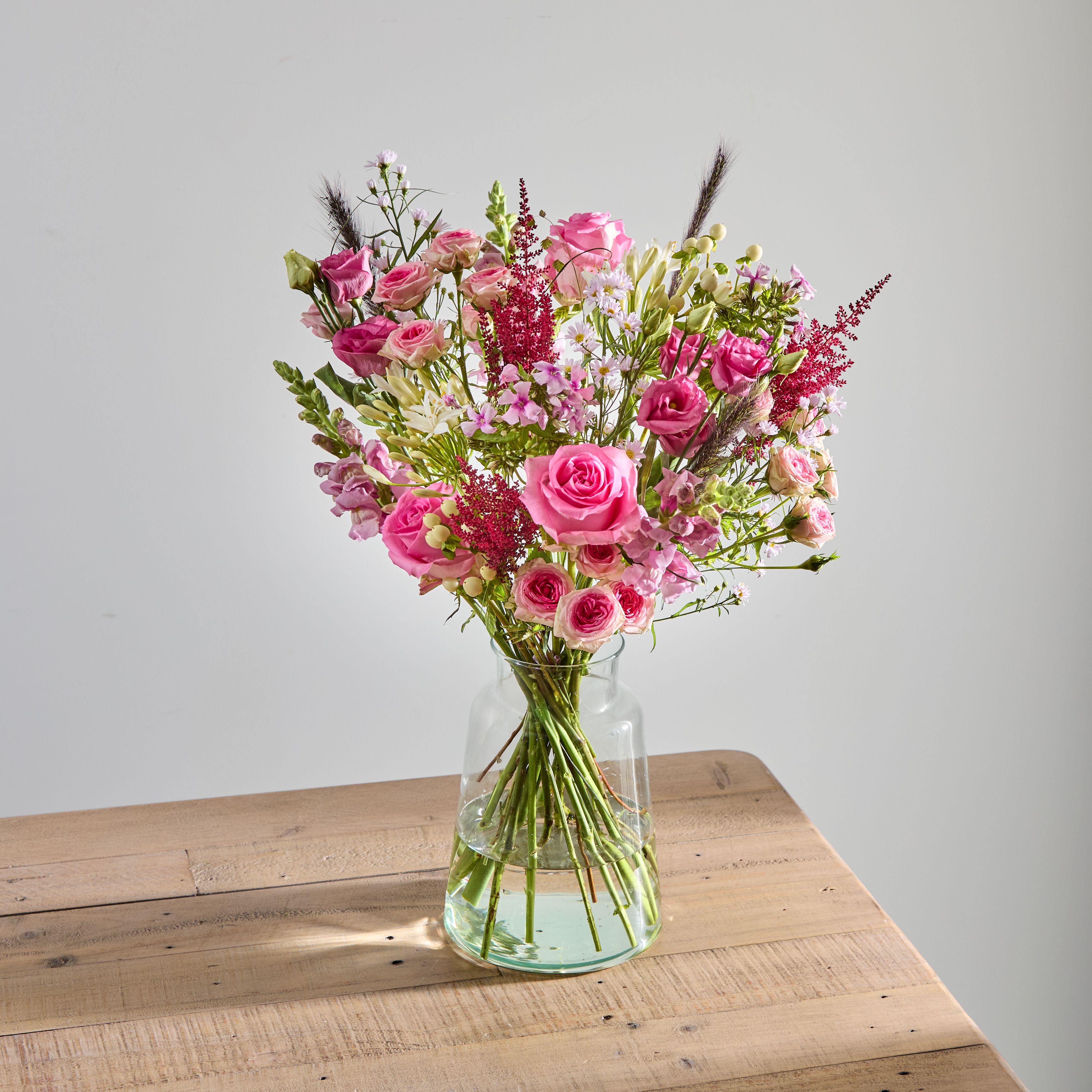 Pink Bouquet Of Roses | Arena Flowers