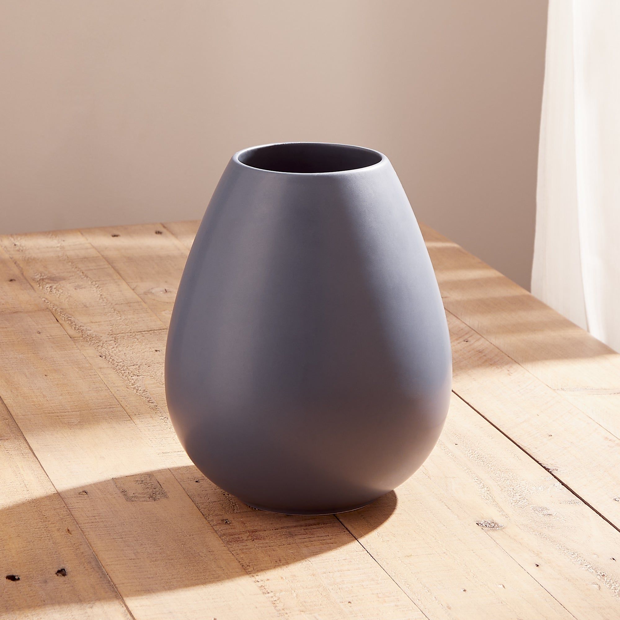 Dusty Blue Teardrop Vase