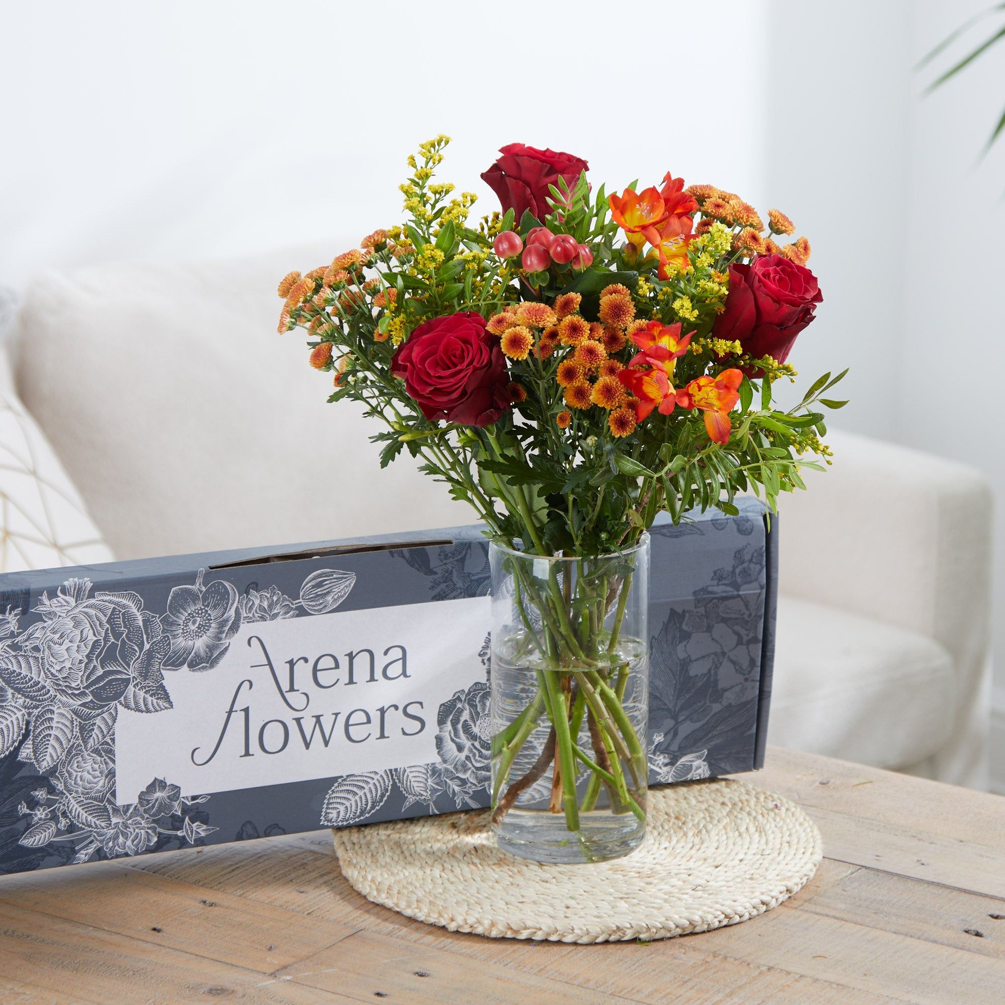 Send out 'Cosy Autumn' ethical letterbox flowers | Arena Flowers