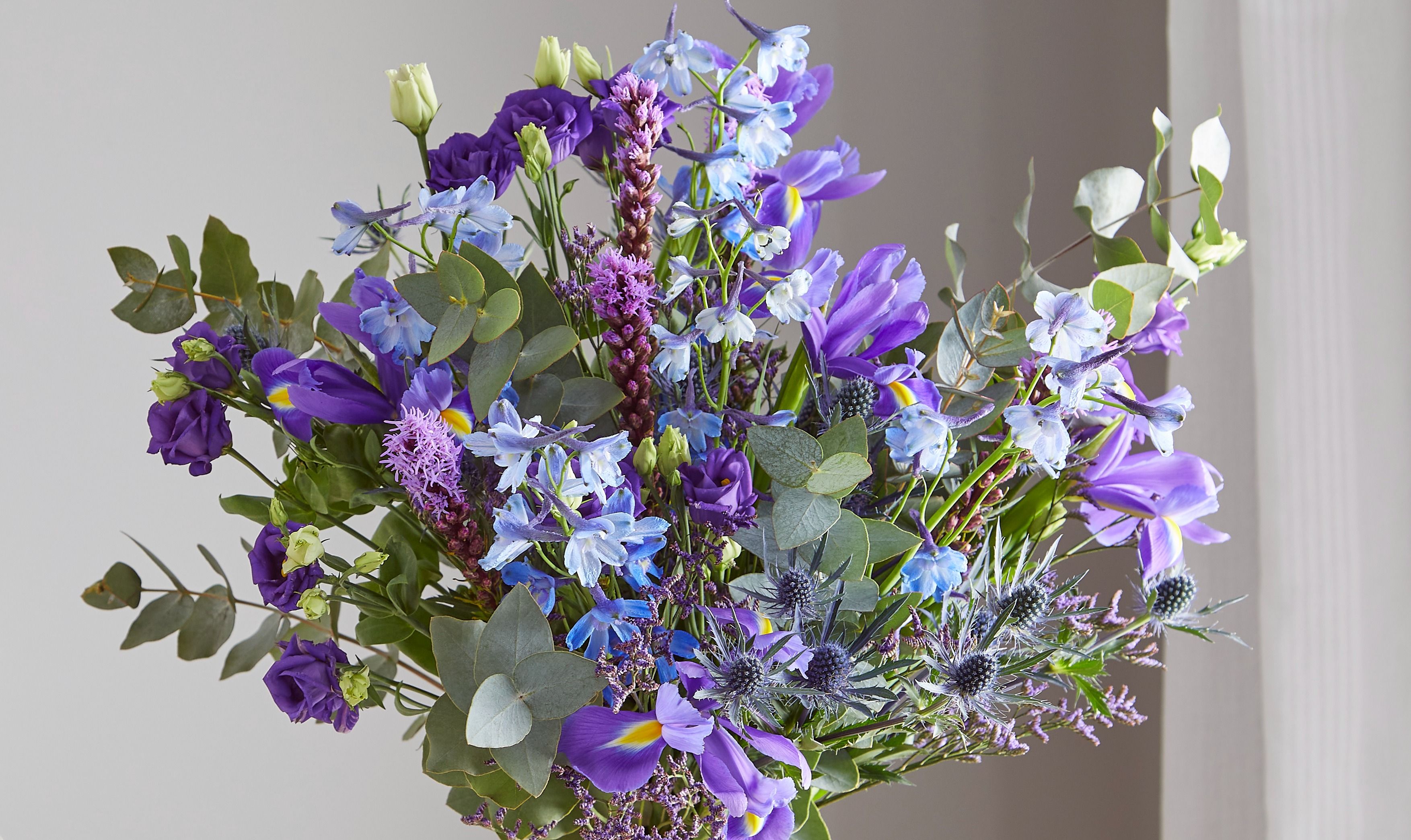 Purple Flower Bouquets Arena Flowers UK Delivery