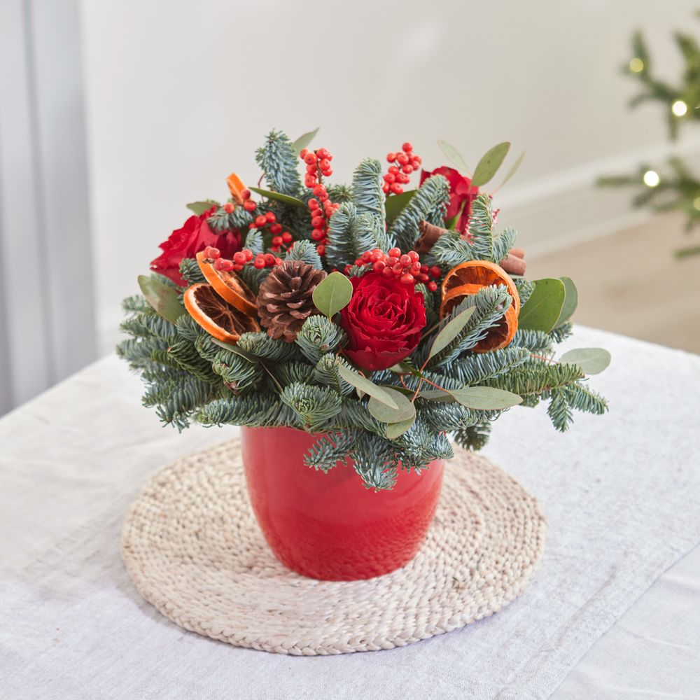 Order the Rustia Christmas Table Arrangement | Arena Flowers