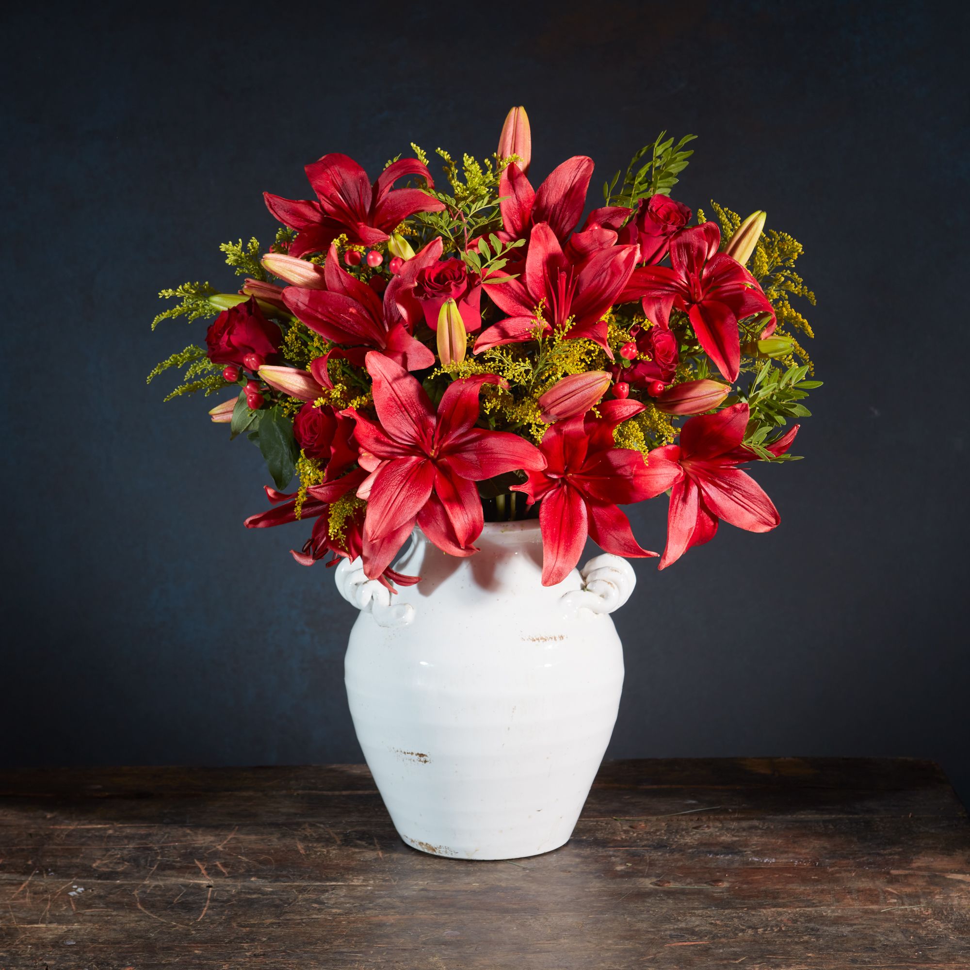 W47 Main_Lilies roses solidago hypericum and pistache.jpeg