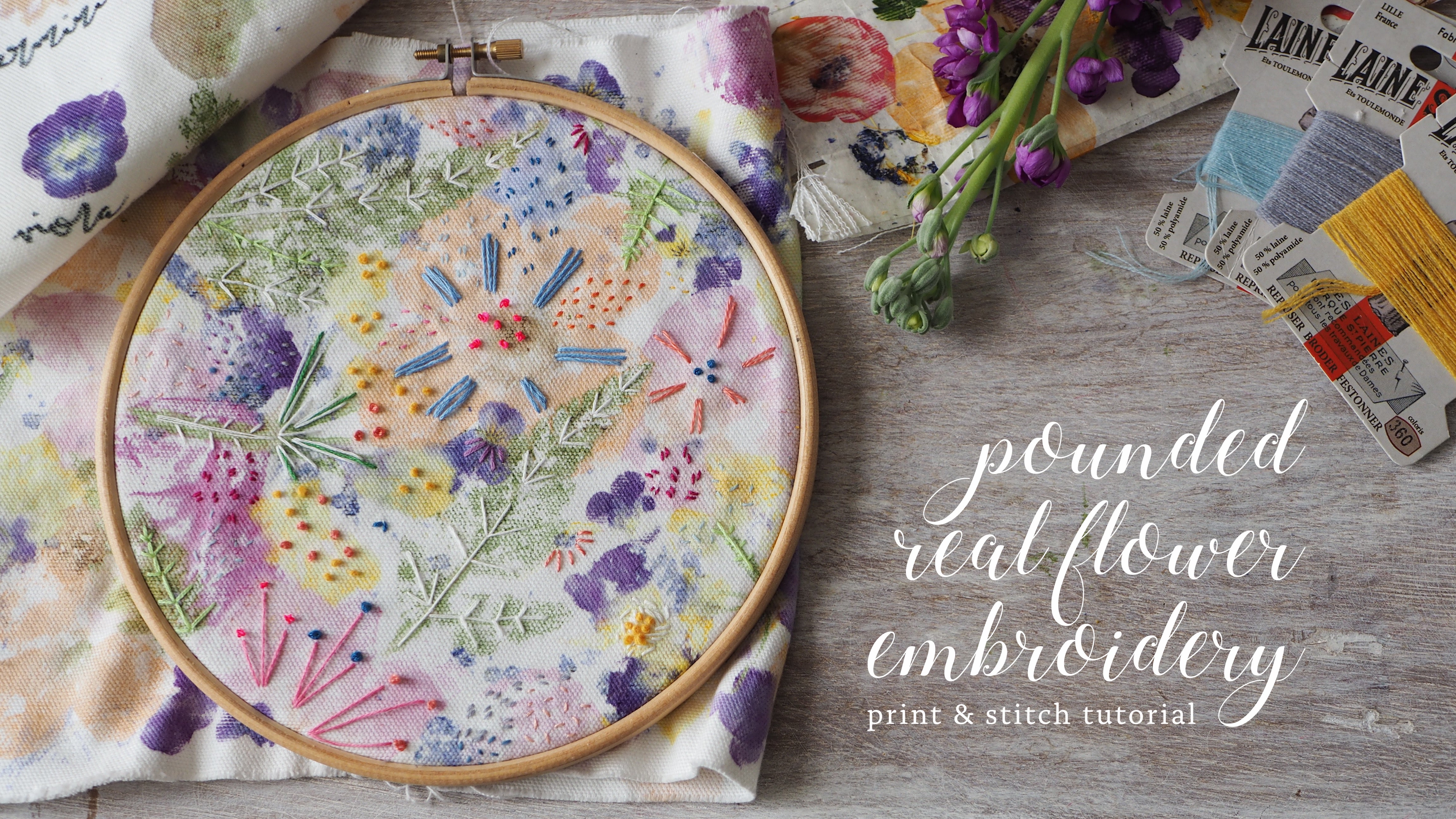 How To Make A Pounded Flower Embroidery